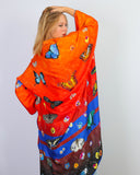 Poésie de Papillons - Orange & Bleu